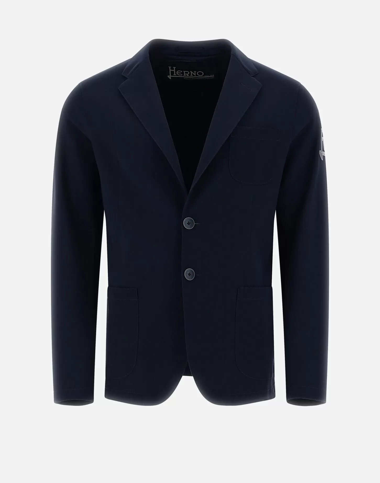 Blazers-Herno Blazer Aus Non-Washed Light Scuba Marineblau