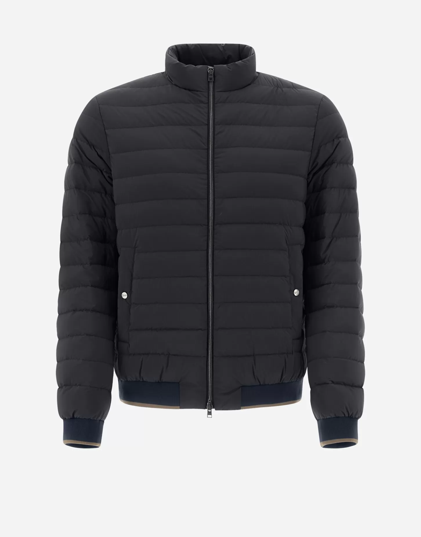 Kurze Daunenjacken-Herno Bomberjacke Aus Nuage Mit Details Aus Monogram Marineblau