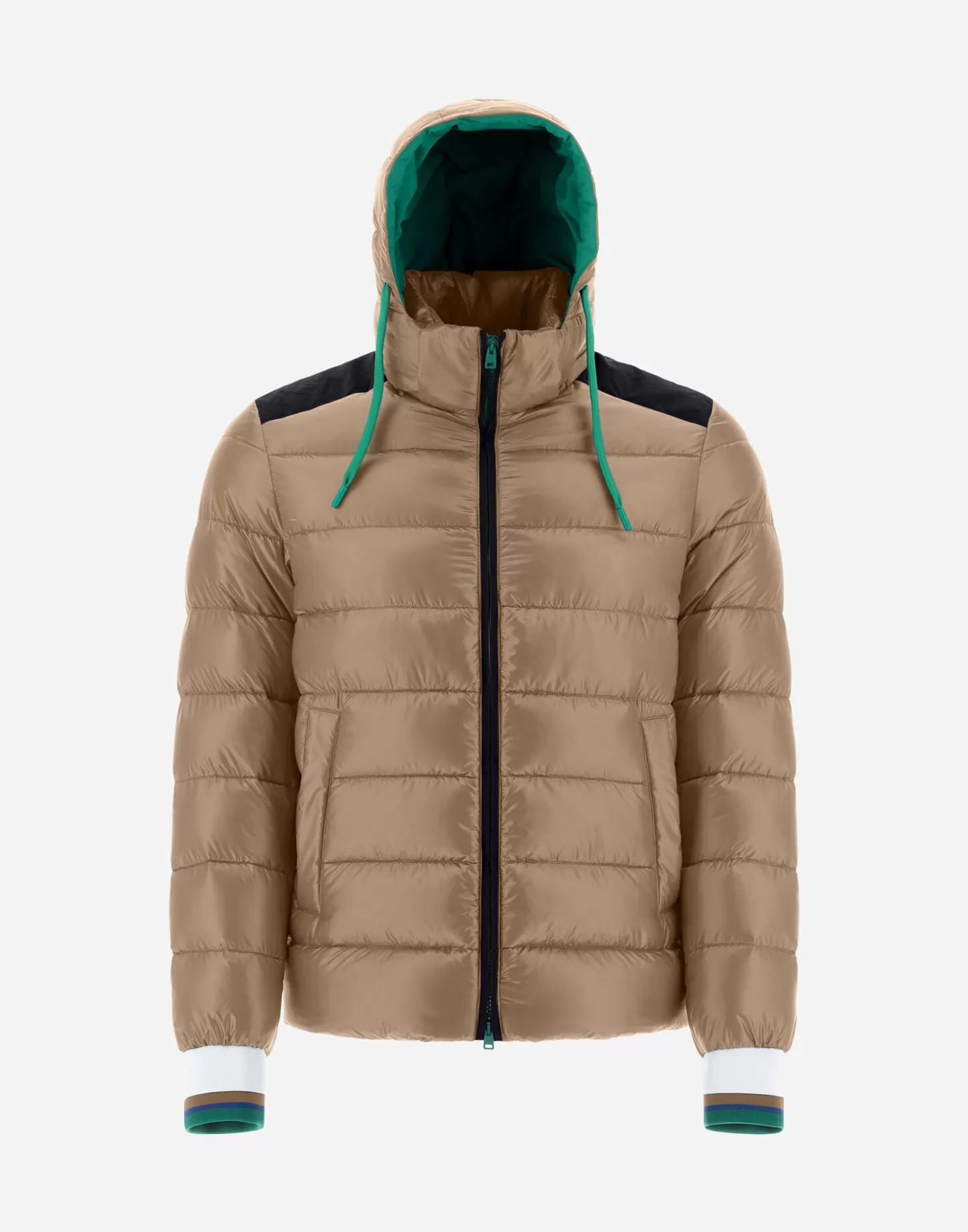 Kurze Daunenjacken-Herno Bomberjacke Aus Nylon Ultralight & Plaster Camel