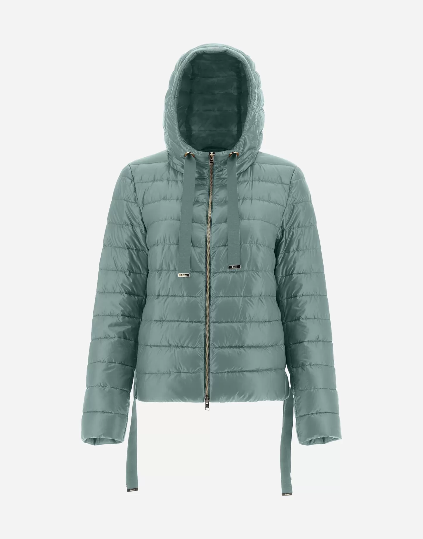 Kurze Daunenjacken-Herno Bomberjacke Mit Kapuze Aus Nylon Ultralight Puder