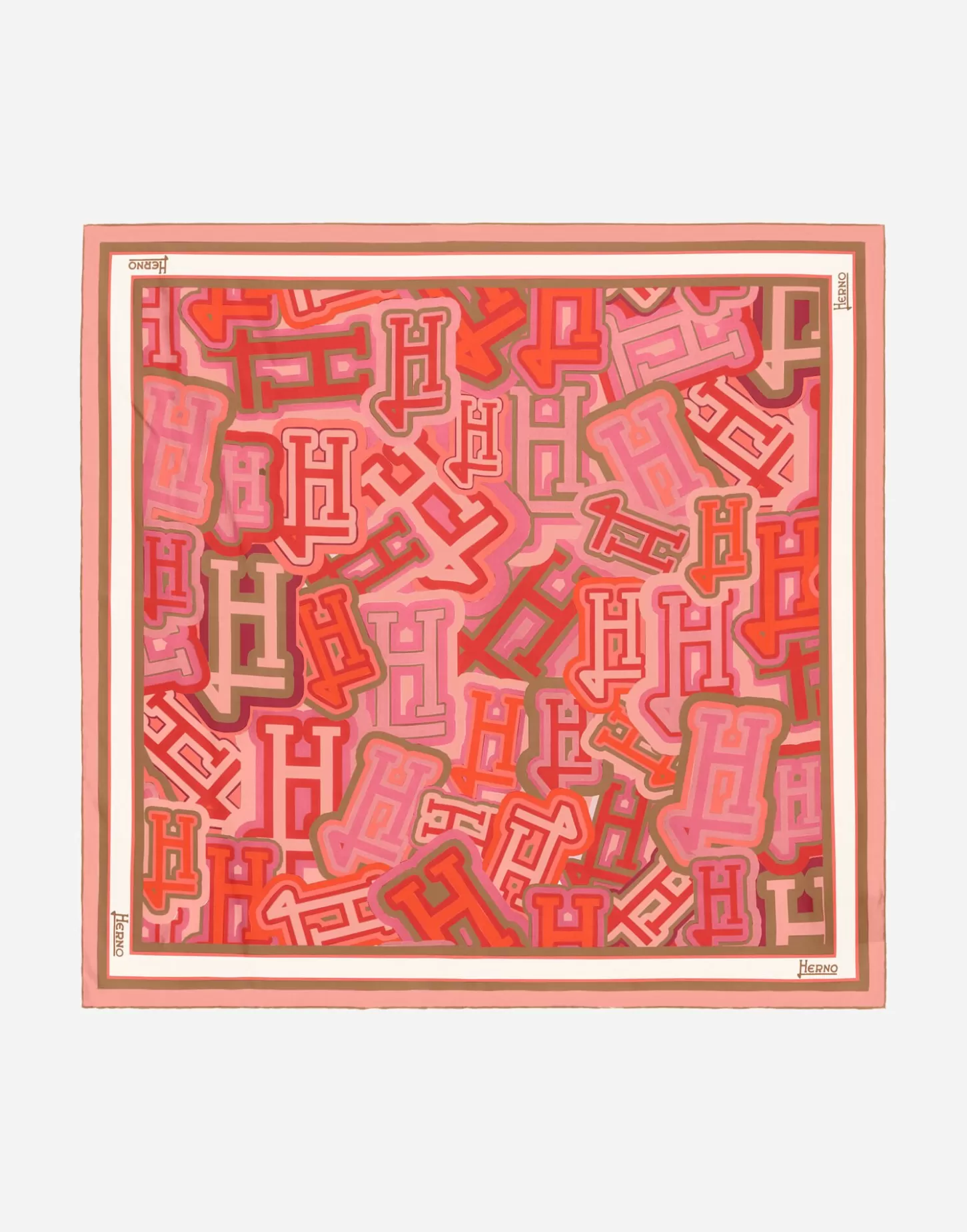 Seidentuch-Herno Bubble Seidenschal 90 X 90 Cm Rot