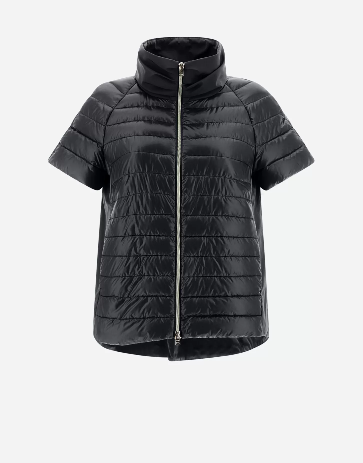 Kurze Daunenjacken-Herno Cape Aus Nylon Ultralight & New Techno Taft Schwarz