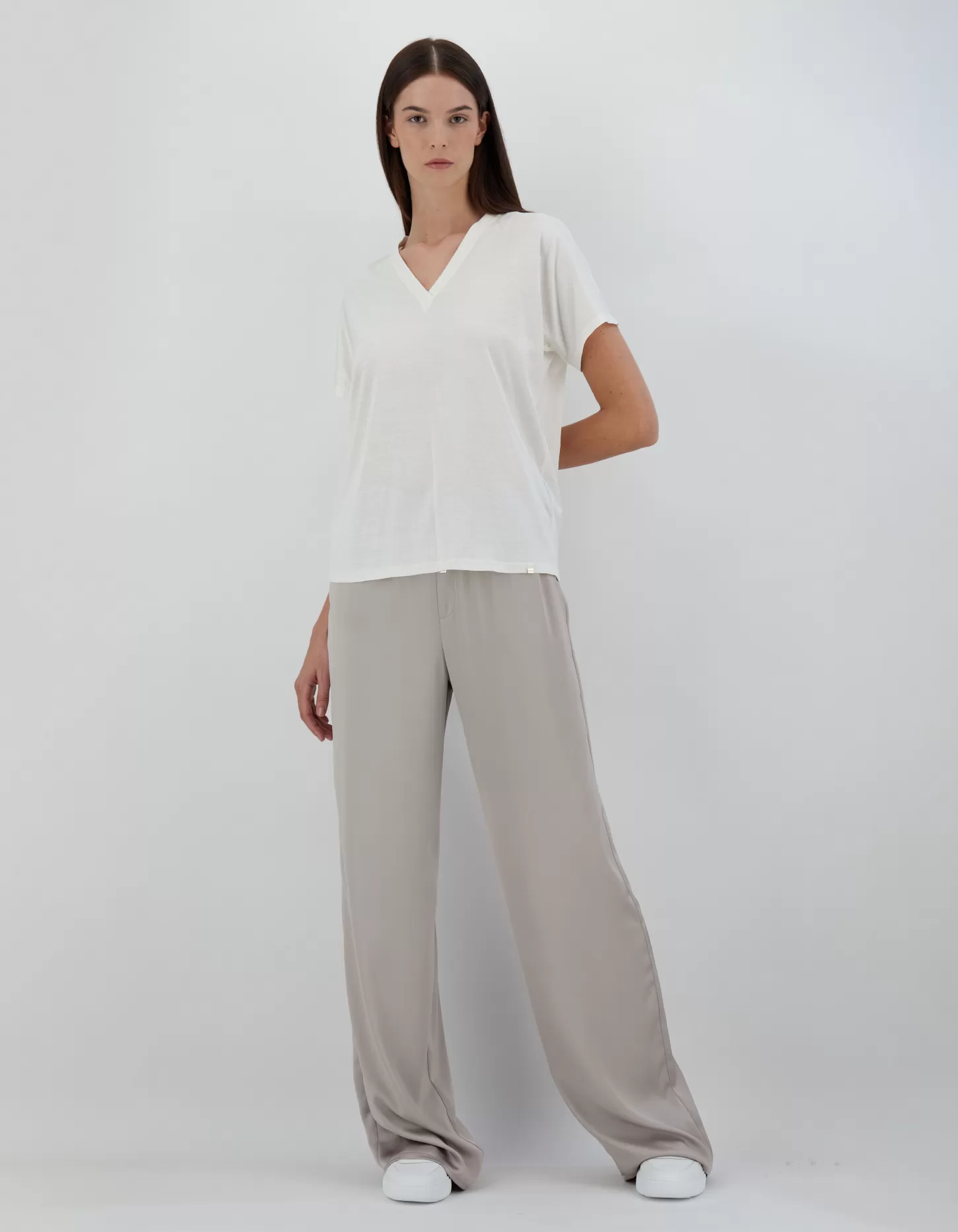 Hose-Herno Hose Aus Casual Satin Chantilly