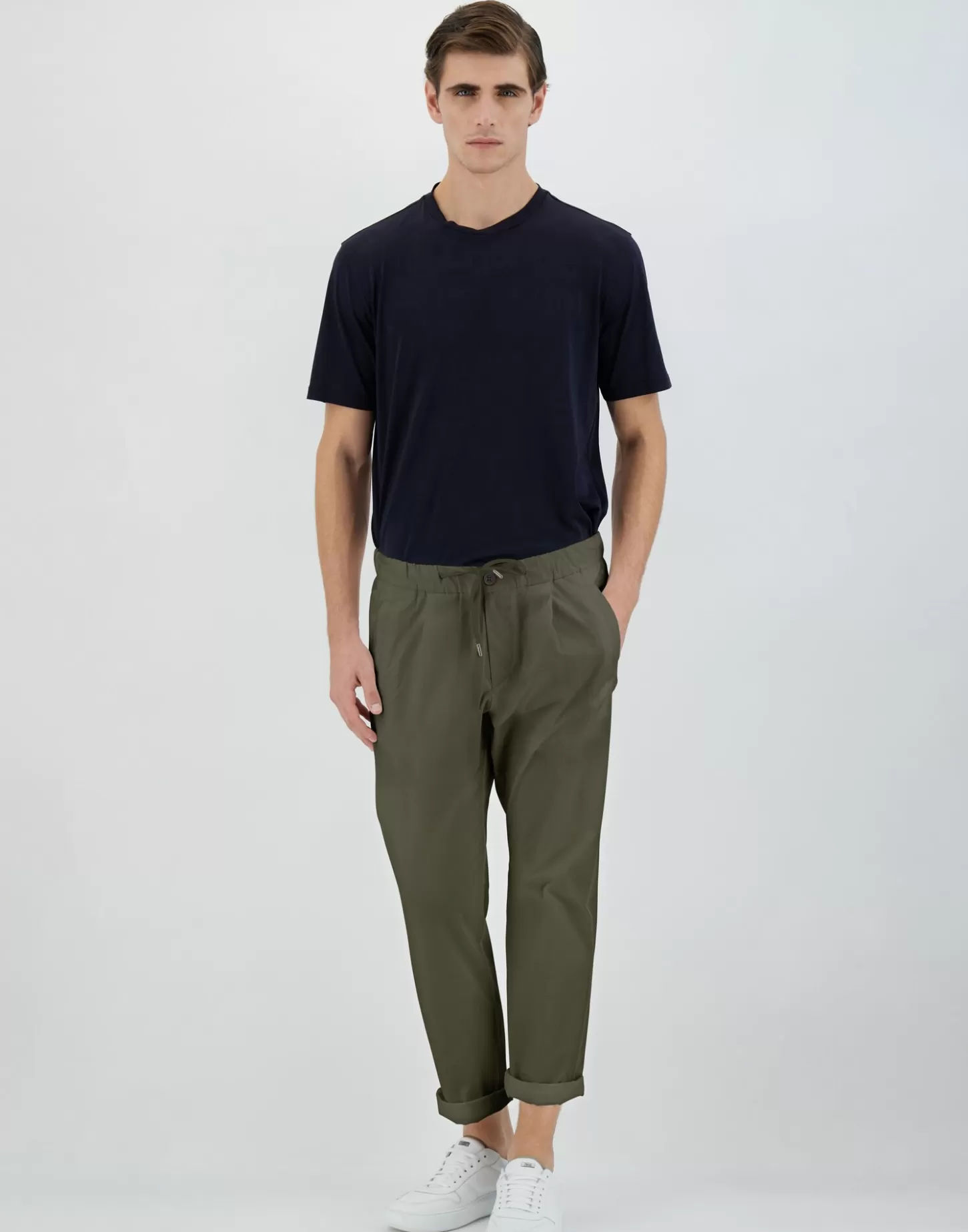 Hosen-Herno Hose Aus Light Cotton Stretch Military