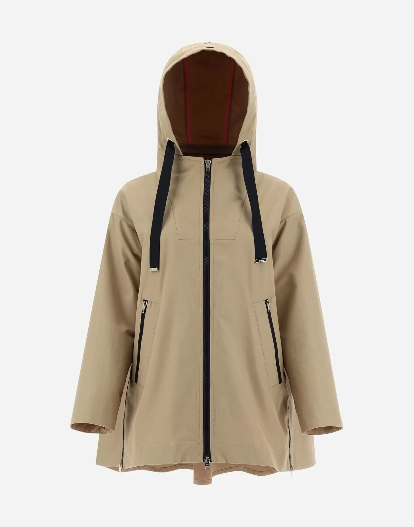 Parka & Jacken-Herno Jacke Aus Delon & Nylon Ultralight Sand