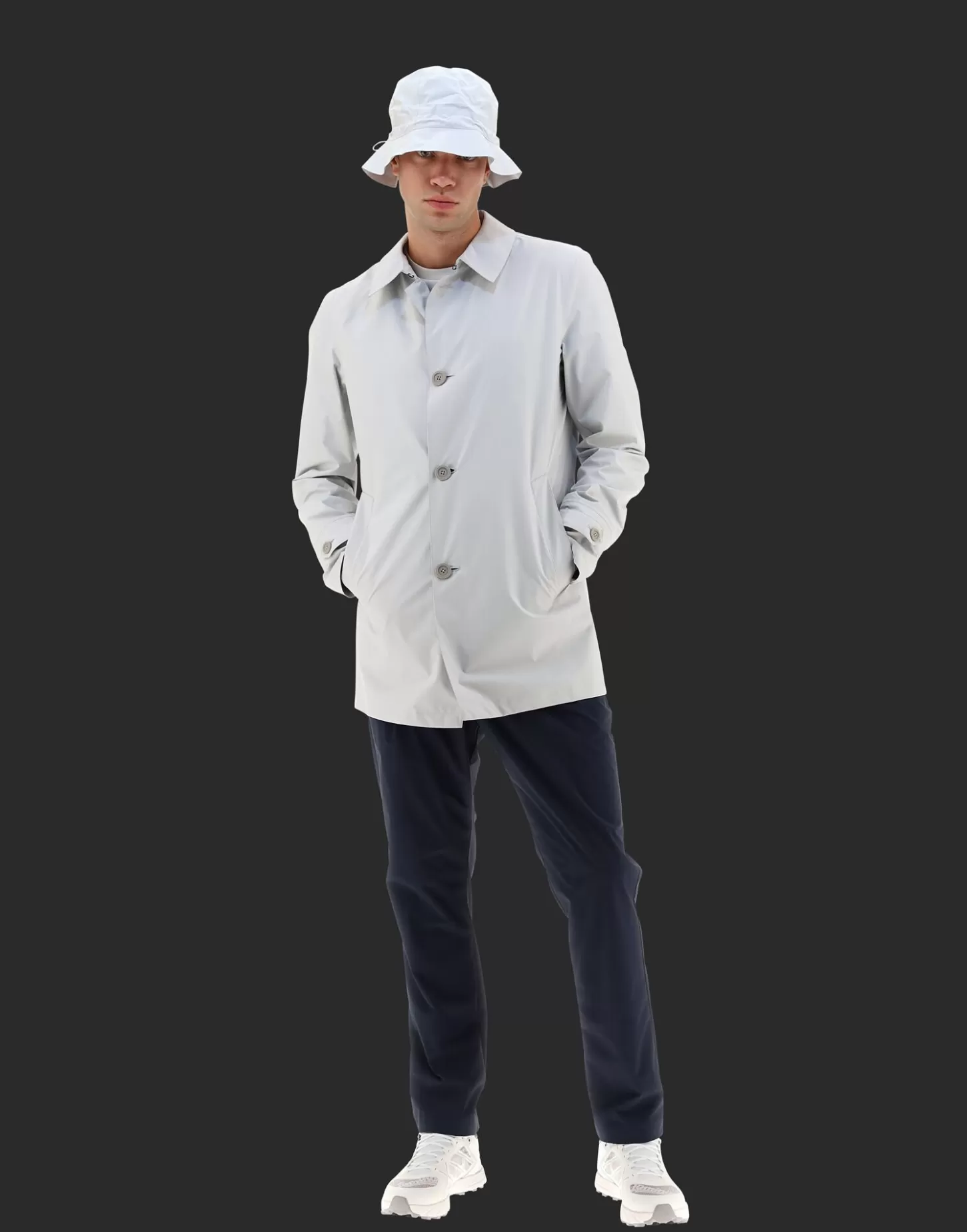 Regenmäntel-Herno Laminar 2Layer Regenmäntel Mit Bucket-Hat Eis