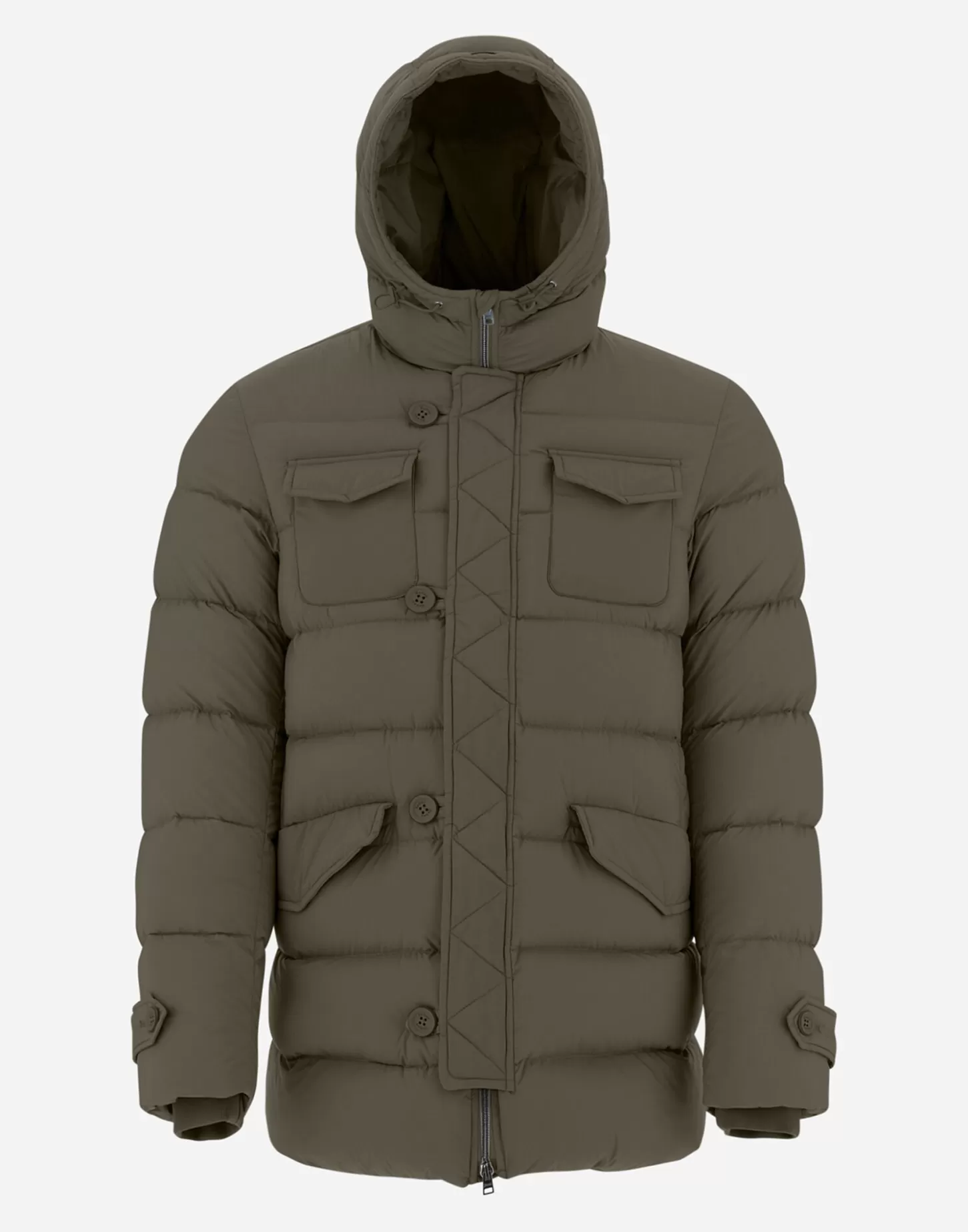 Lange Daunenjacken-Herno L'Eskimo Grun/Beige