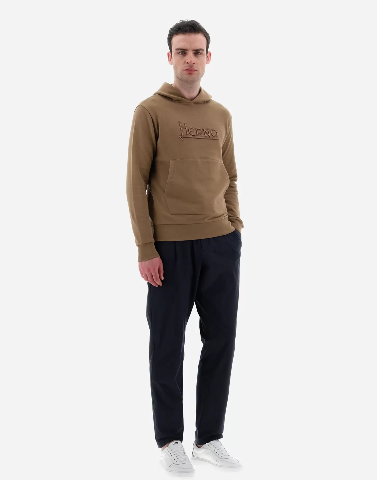 Sweatshirts & Strickjacken-Herno Online Exclusive Unisex Leichtes Jersey-Sweatshirt Aus Baumwolle Camel