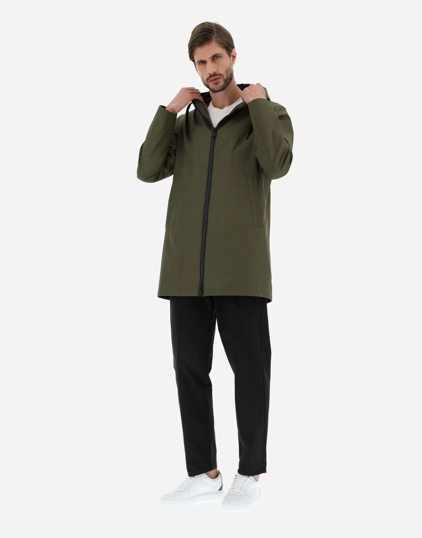 Parka & Jacken-Herno Parka Aus Delon & Ultralight Crease Military