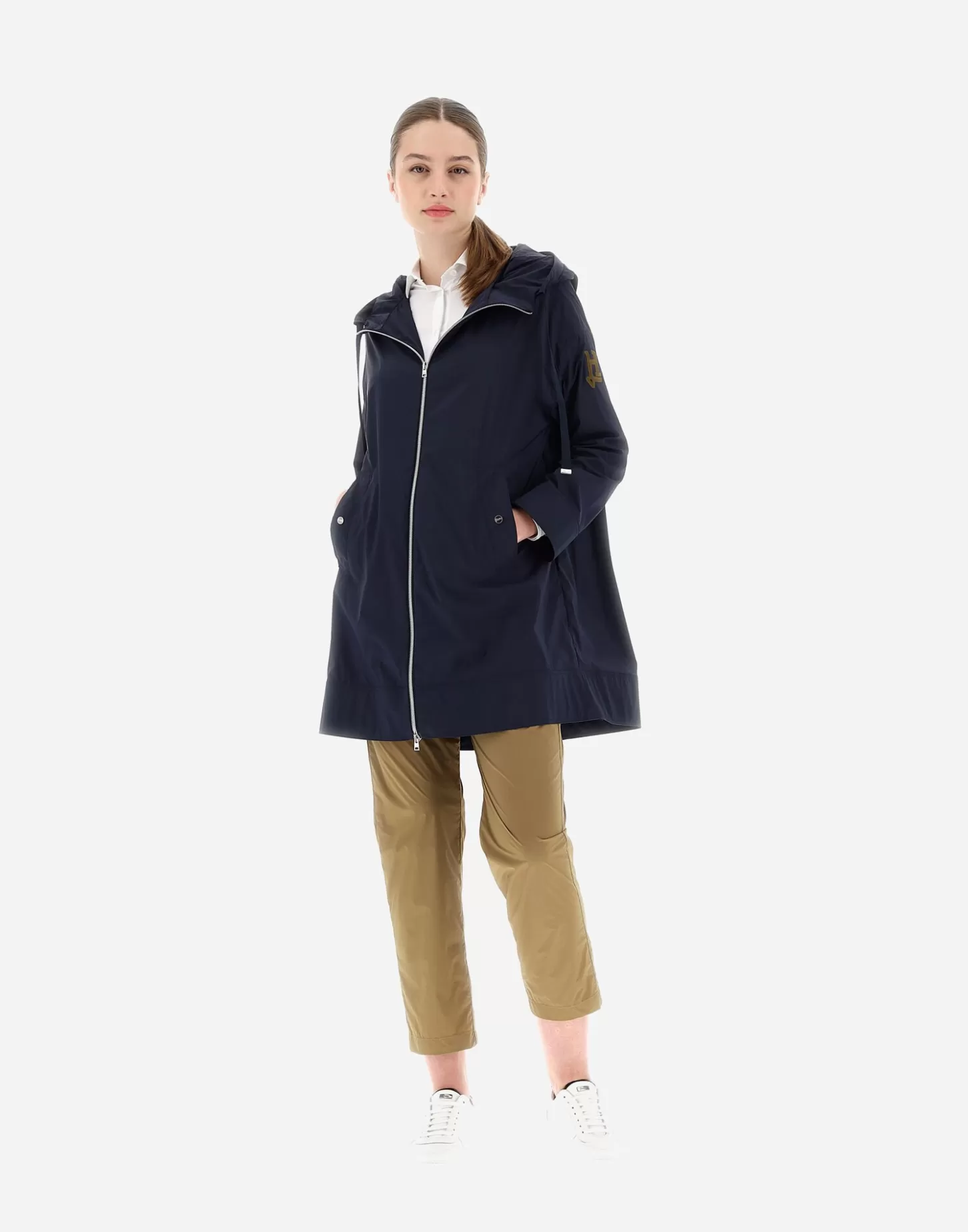 Parka & Jacken-Herno Parka Aus Light Nylon Stretch Blau