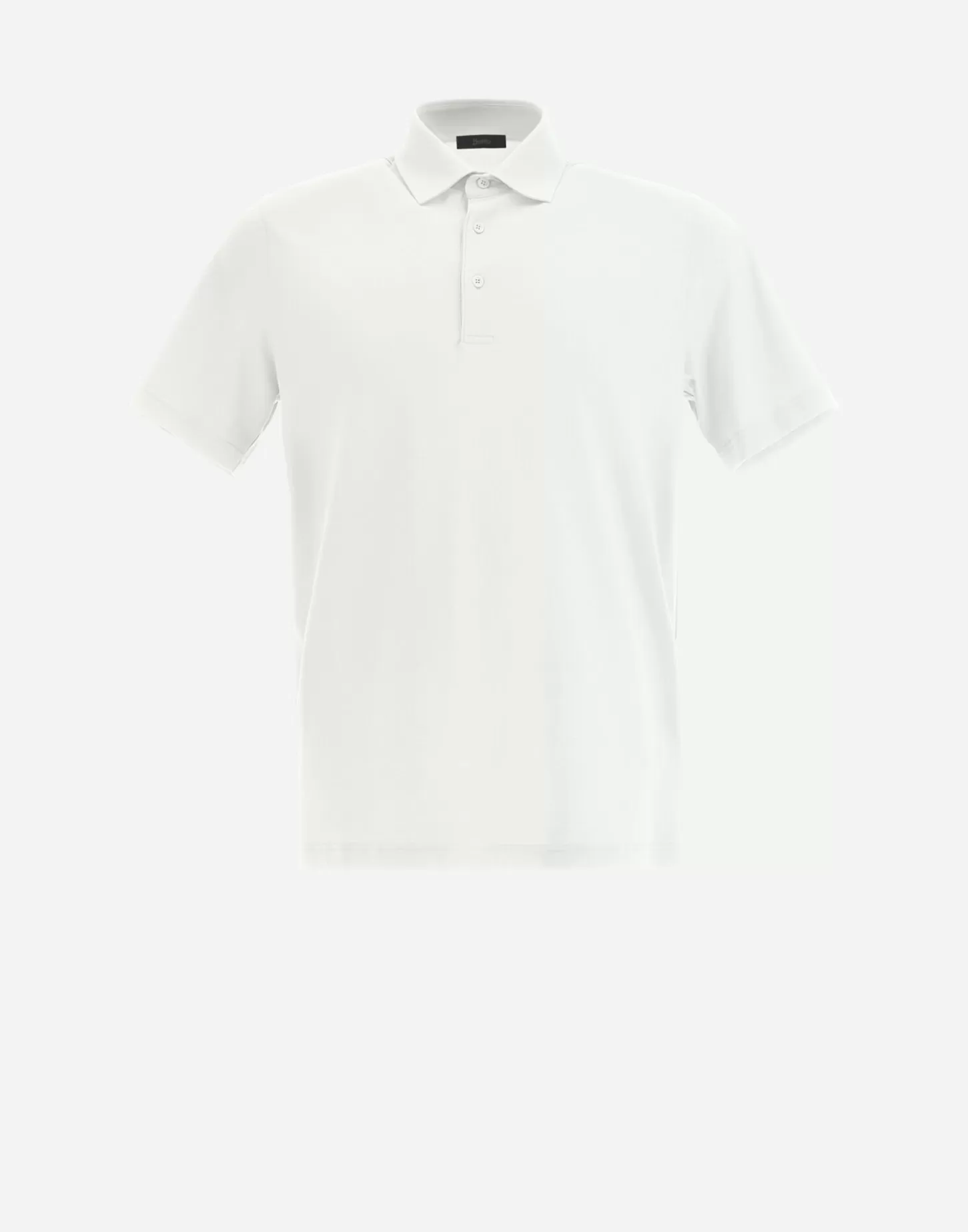 T-Shirt & Polo-Shirts-Herno Poloshirt Aus Crepe-Jersey Weis