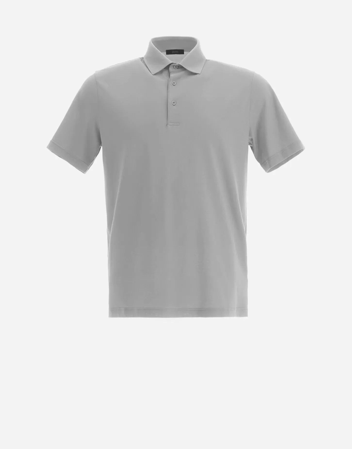 T-Shirt & Polo-Shirts-Herno Poloshirt Aus Crepe-Jersey Grau