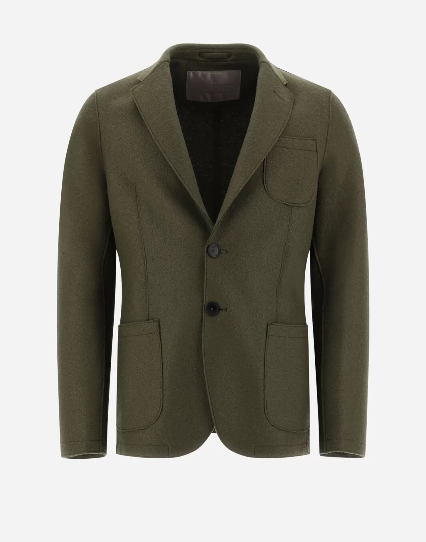 Blazers-Herno Resort Blazer Aus Light Boiled Wool Military