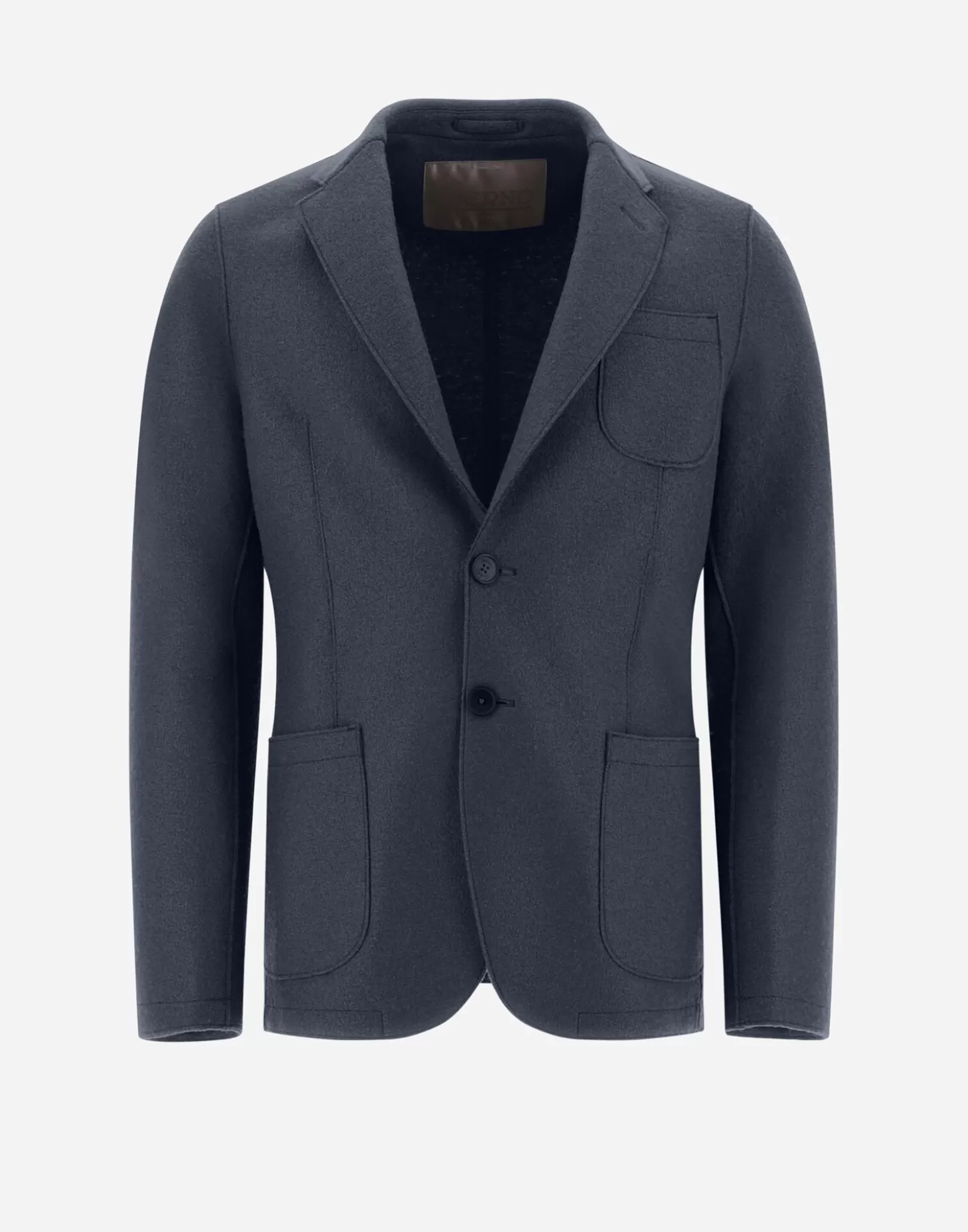 Blazers-Herno Resort Blazer Aus Light Boiled Wool Resort-Blau