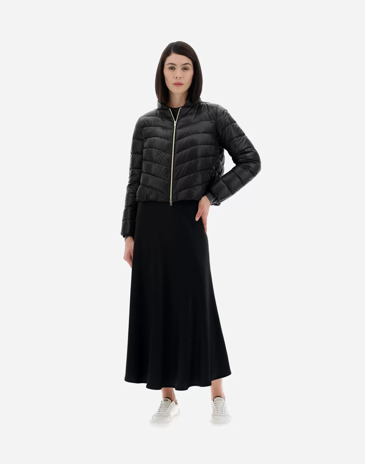 Bomber-Herno Resort Bomberjacke Aus Nylon Ultralight Schwarz