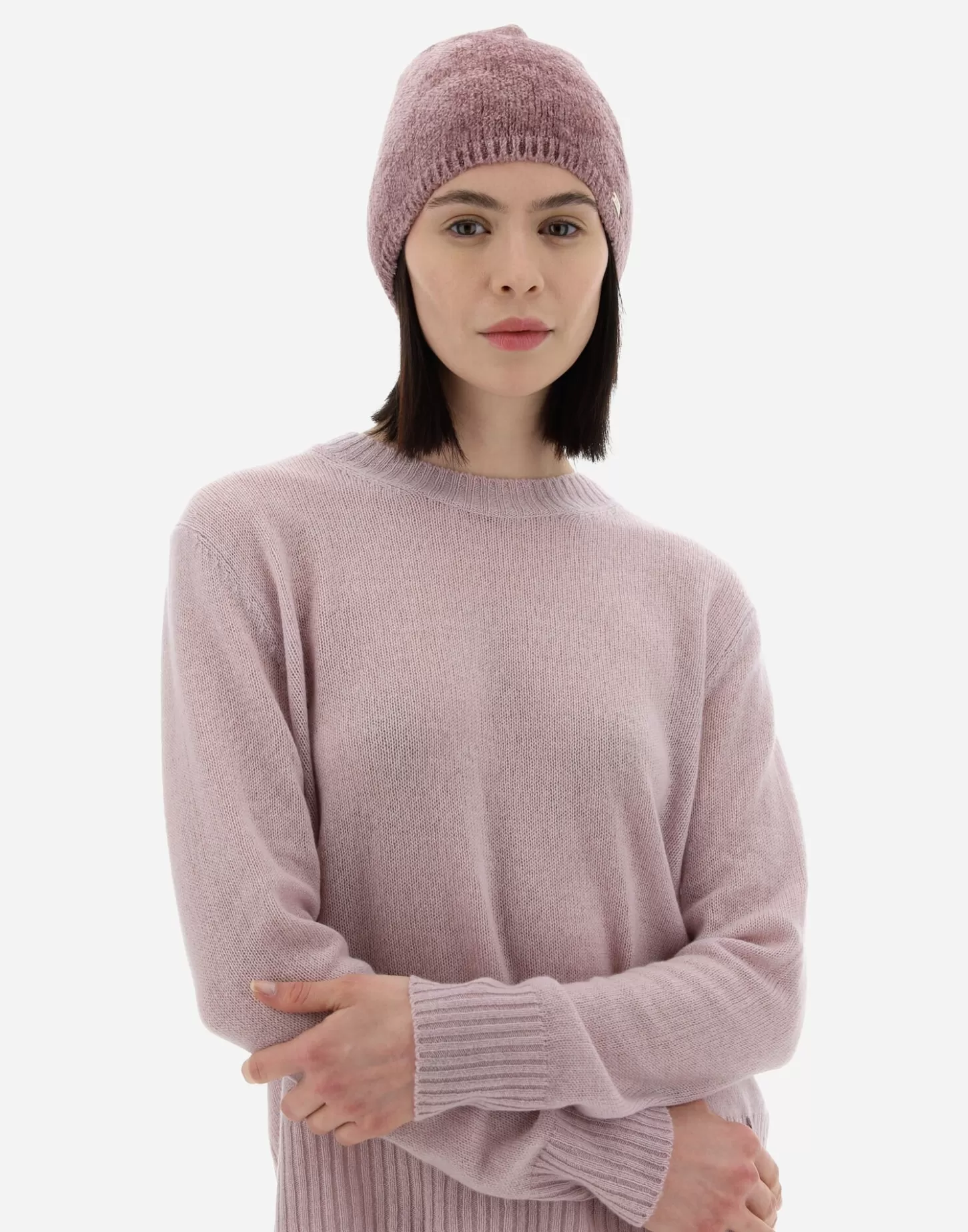 Hüte-Herno Resort Kappe Aus Chenille Knit Violett