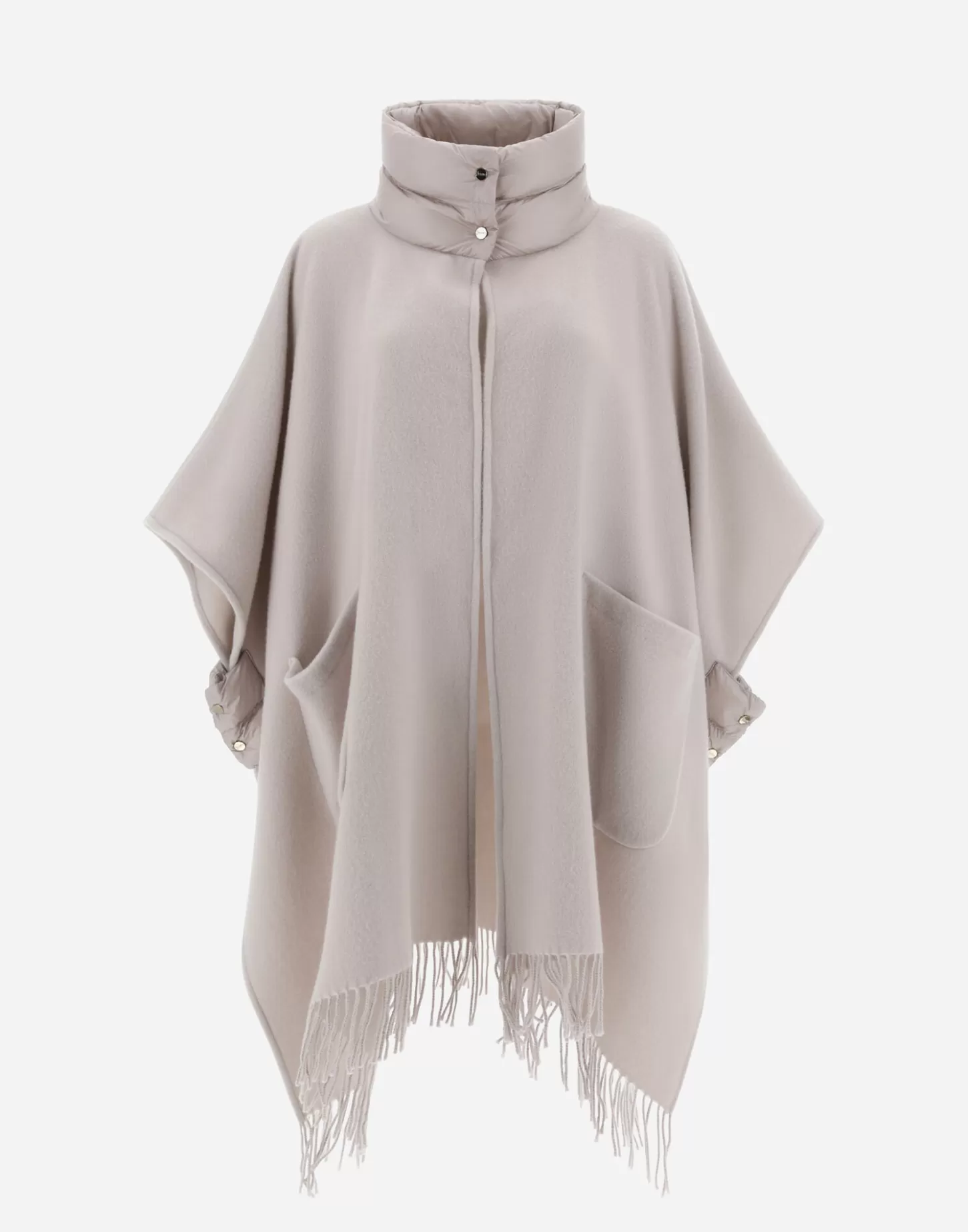 A-Shape-Herno Resort Poncho Aus Warmy & Nylon Ultralight Chantilly