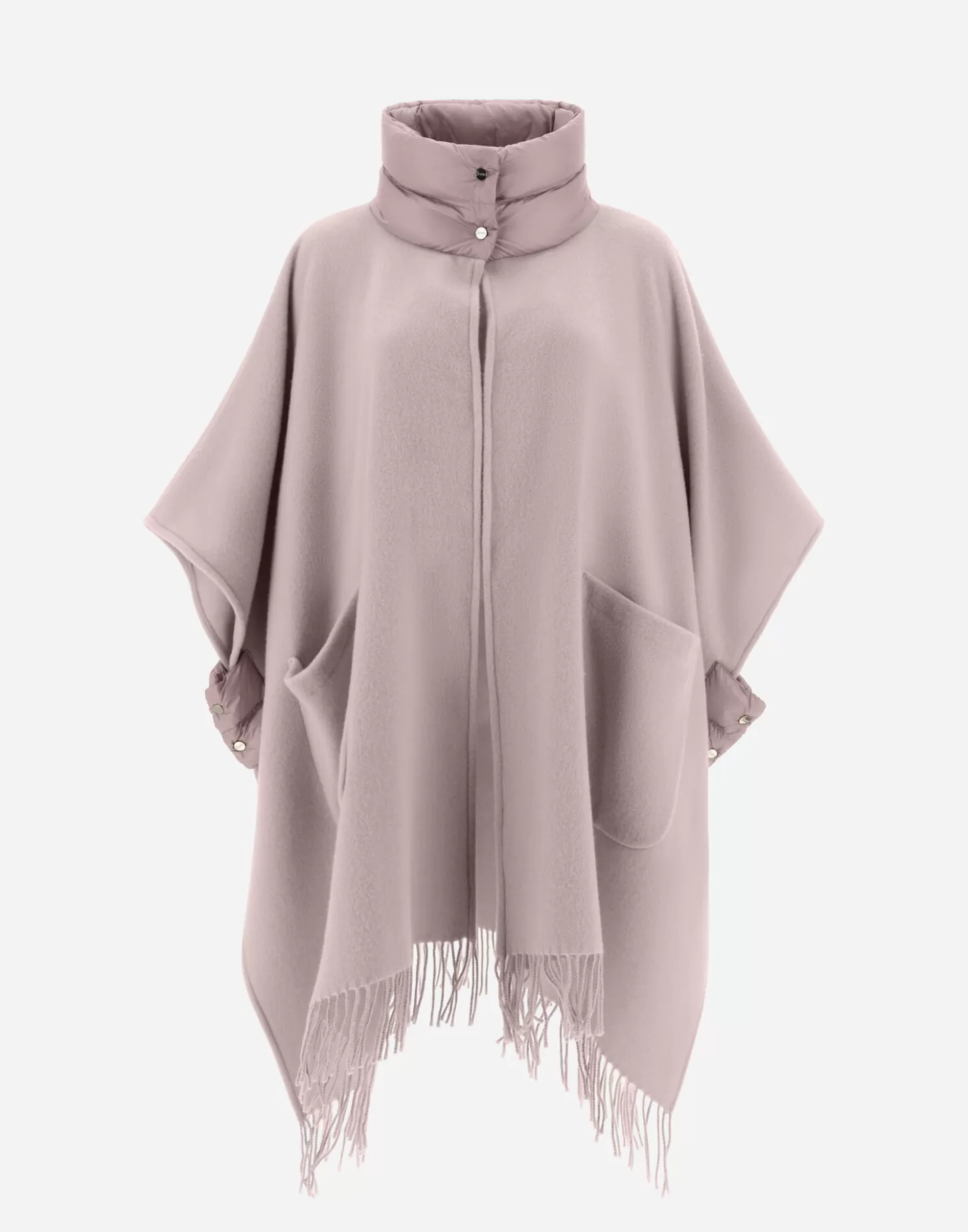 A-Shape-Herno Resort Poncho Aus Warmy & Nylon Ultralight Violett