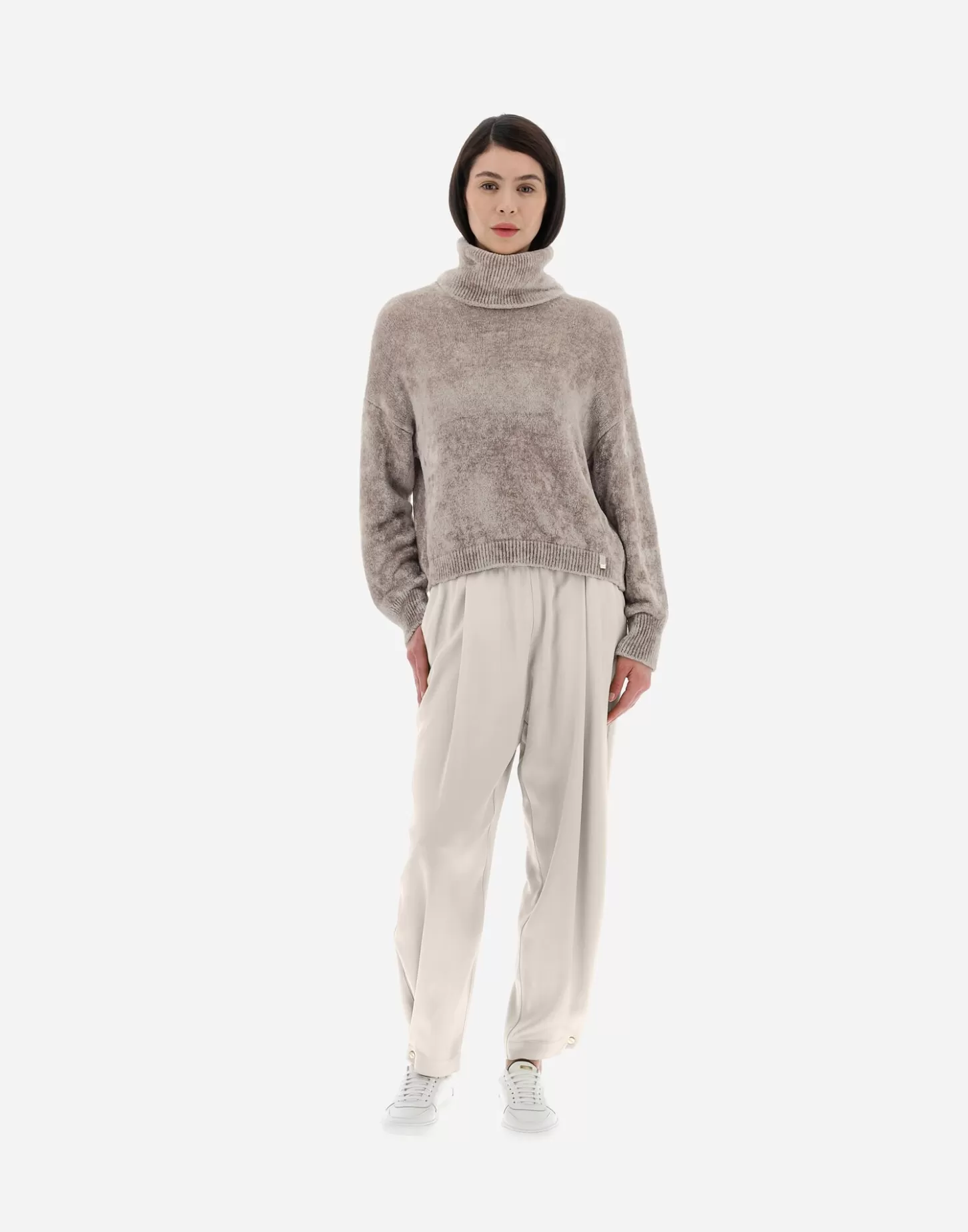 Pullover & Strickjacken-Herno Resort Rollkragenpullover Aus Chenille Knit Chantilly