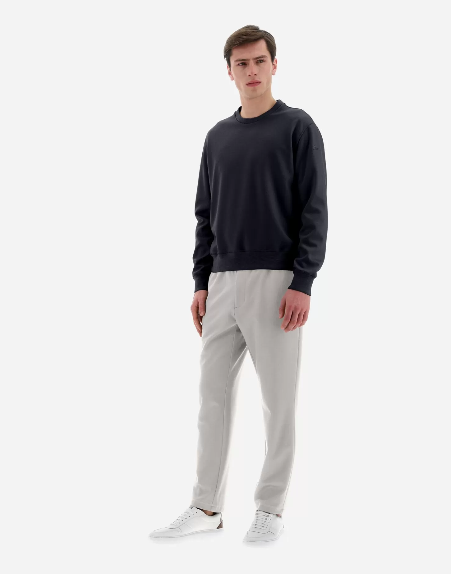 Sweatshirts & Strickjacken-Herno Resort Sweatshirt Aus Boiled Wool Jersey Marineblau