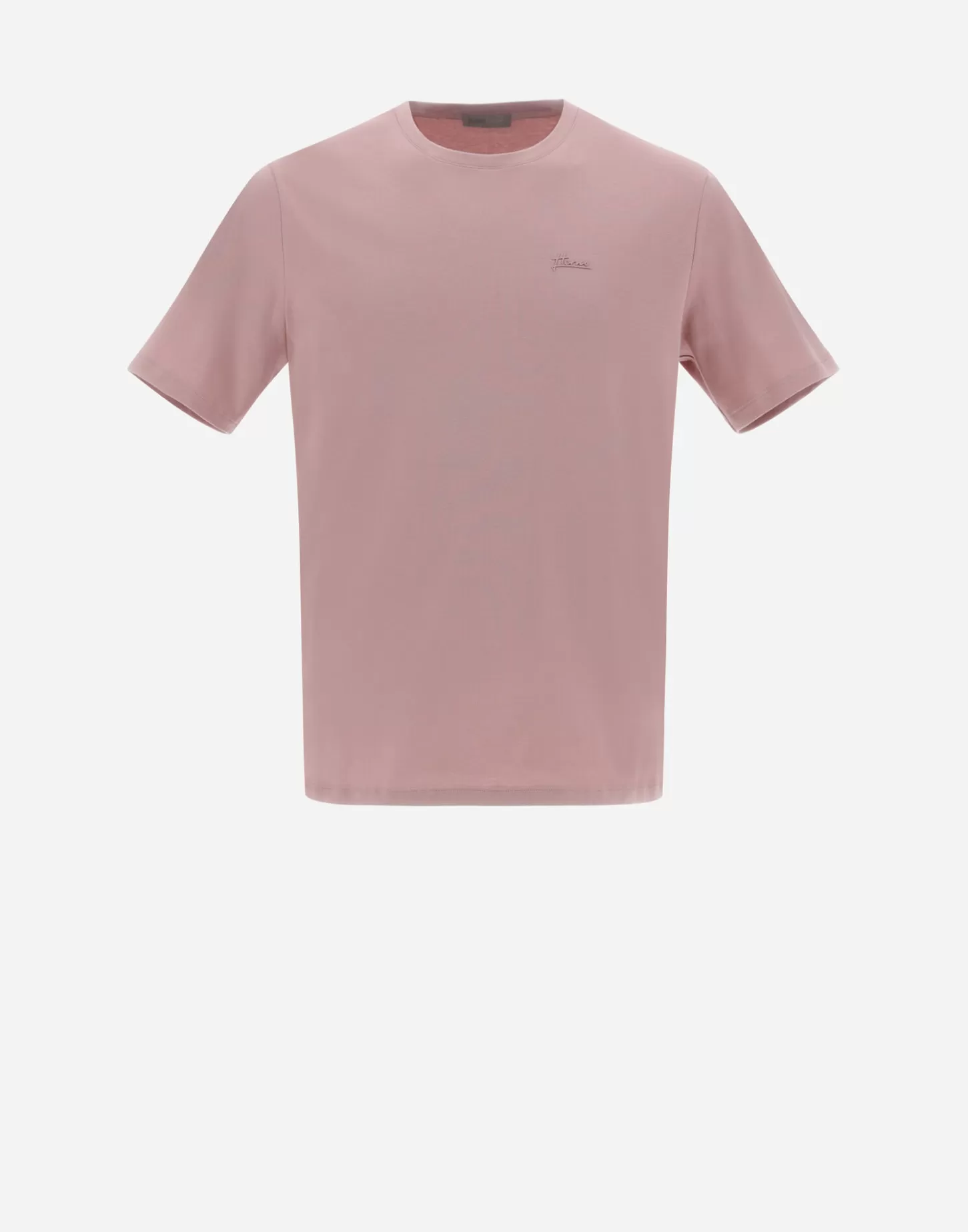 T-Shirt & Polo-Shirts-Herno Resort T-Shirt Aus Basic Cotton Rosa