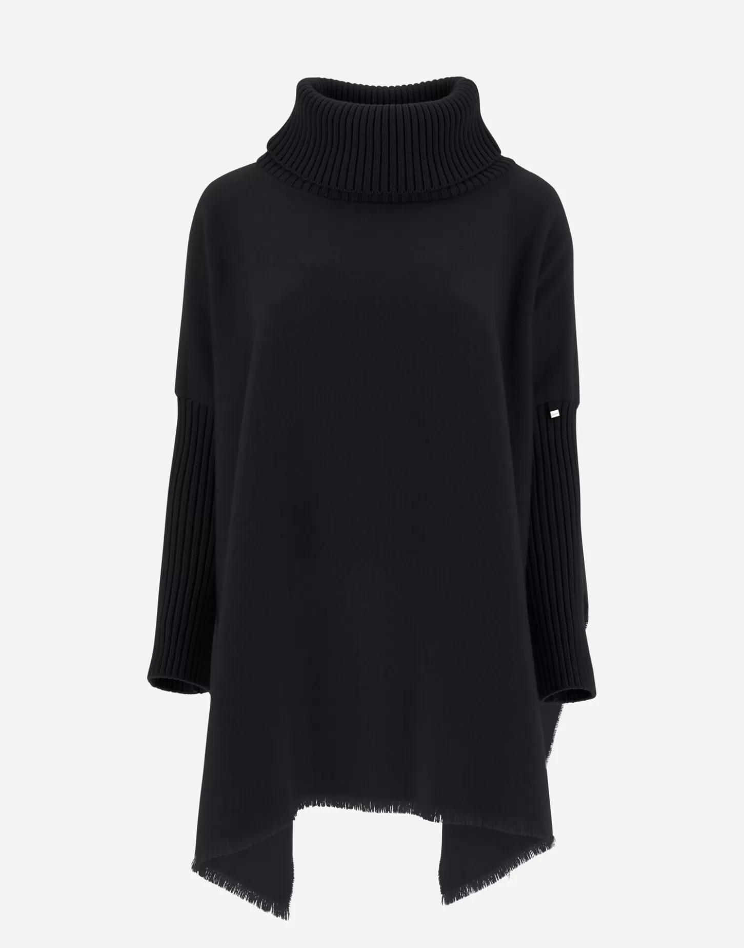 Jacken-Herno Soft Poncho Resort Schwarz