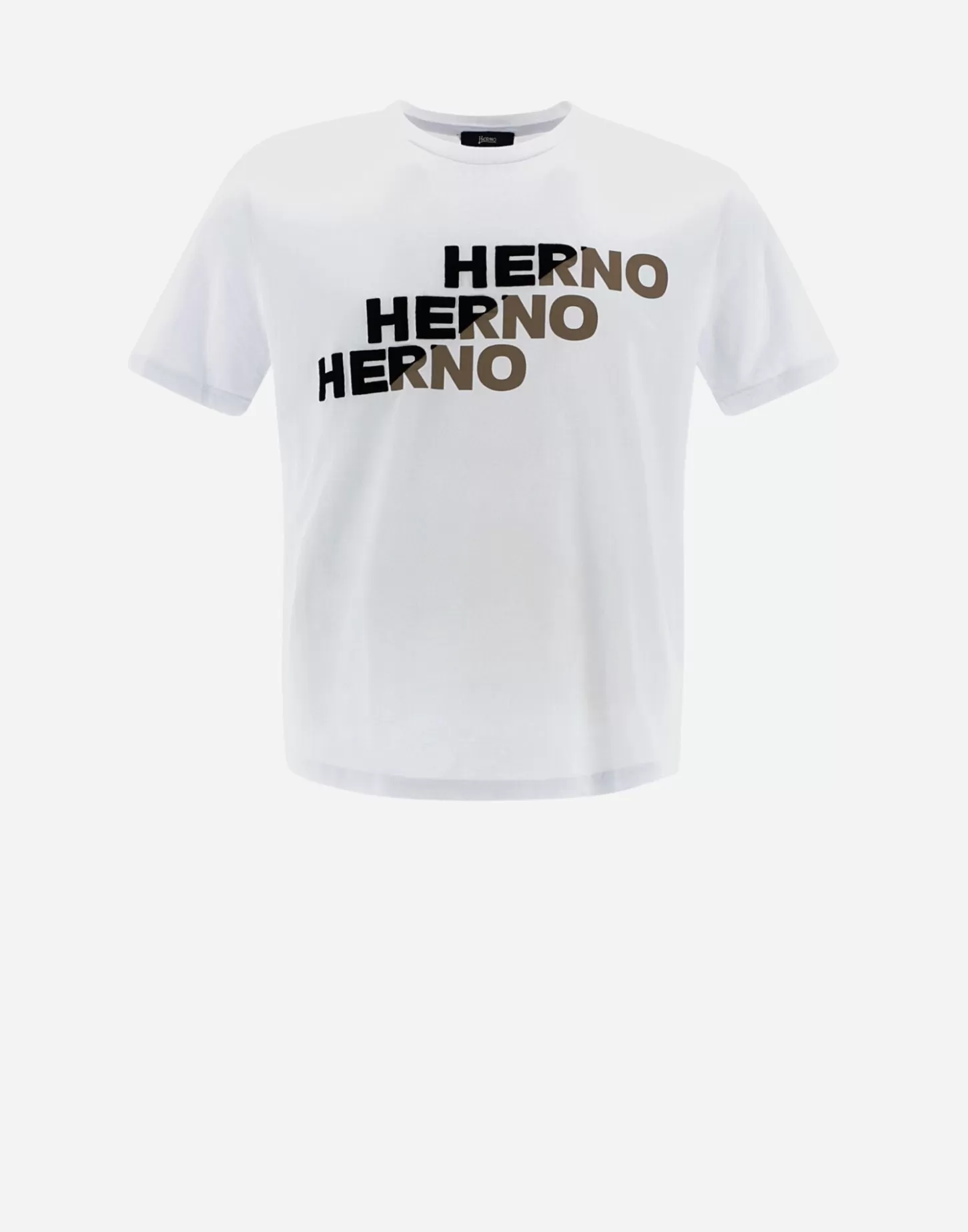 T-Shirt & Polo-Shirts-Herno T-Shirt Aus Compact Jersey Weis