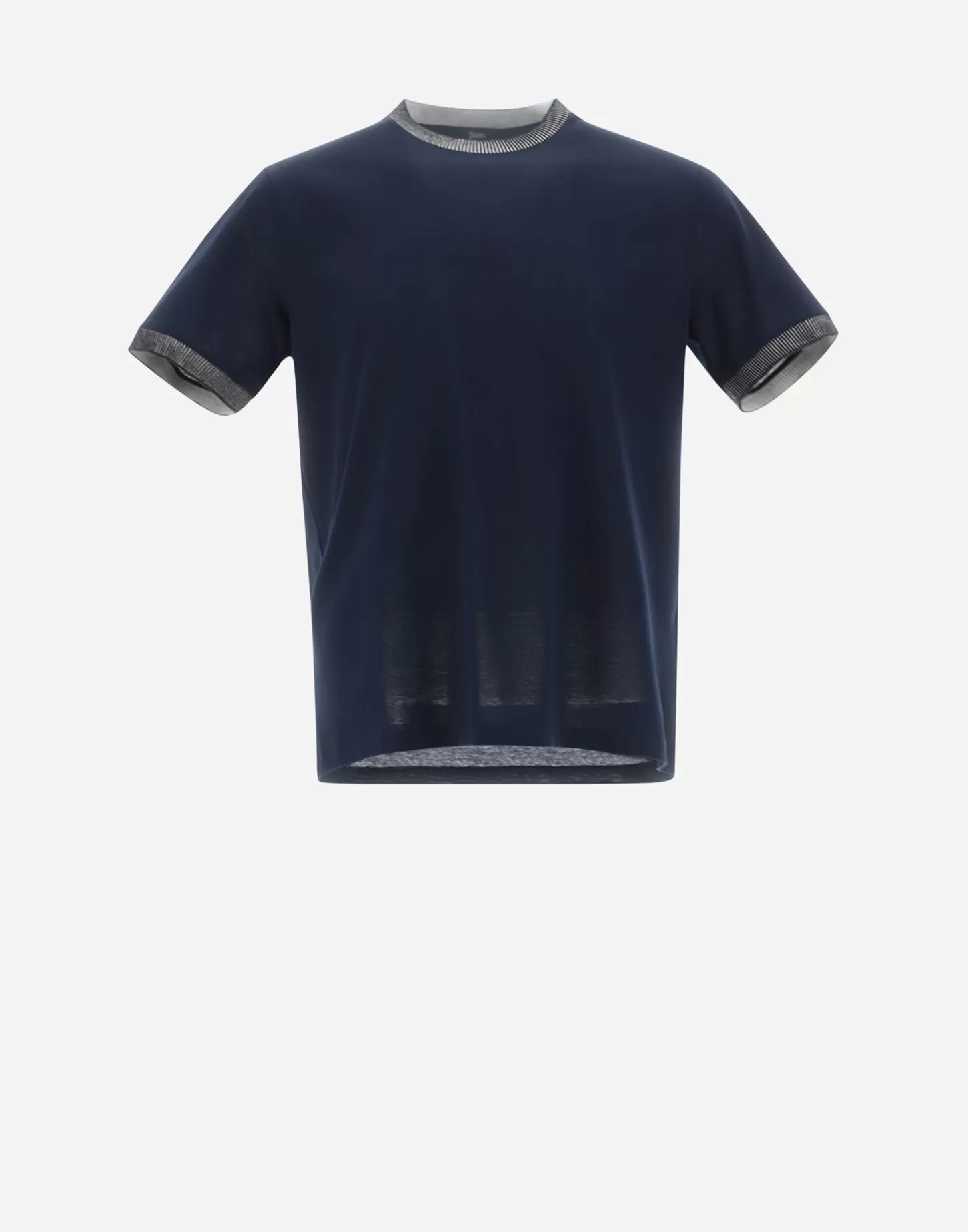 T-Shirt & Polo-Shirts-Herno T-Shirt Aus Superfine Cotton Marineblau