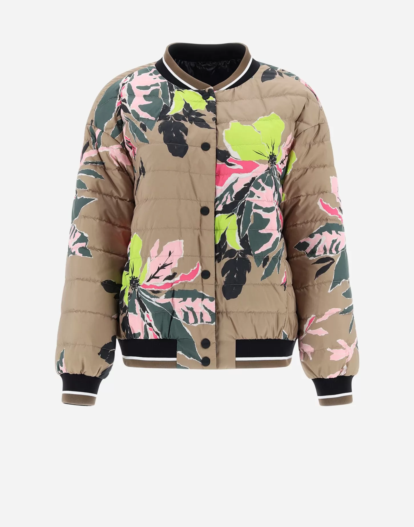 Kurze Daunenjacken-Herno Wendbare Bomberjacke Aus Beta Flowers, Nylon Ultralight & Nuage Mehrfarbig